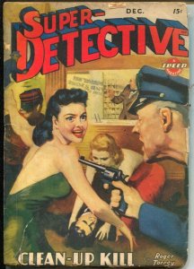 Super-Detective 12/1943-WWII era issue-hardboiled pulp fiction-Roger Torrey-G/VG