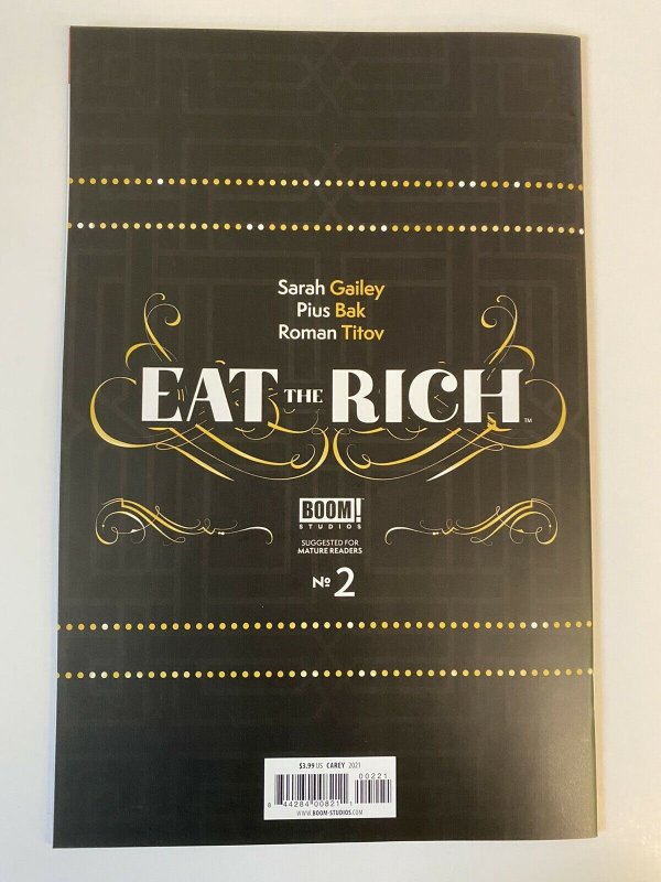 EAT THE RICH #2 PRINTING ERROR B VARIANT BOOM! STUDIOS 2021