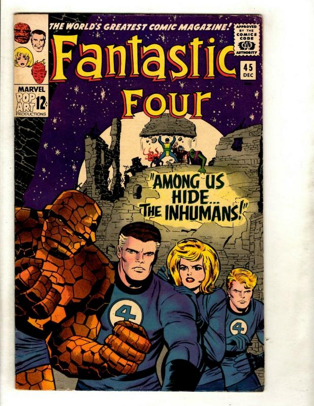 Fantastic Four # 45 FN- Marvel Comic Book Silver Age Thing Human Torch Doom GK1