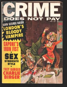 Crime Does Not Pay 4/1970-Tommy Gun murder cover-London's Bloody Vampire-Pool...