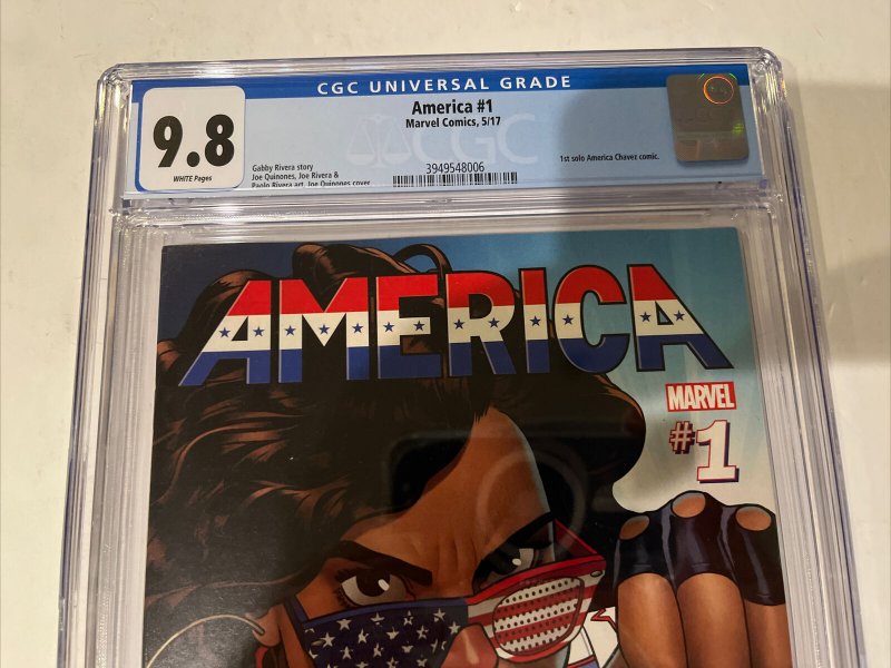 America (2017) # 1 (CGC 9.8 WP) 1st America Chavez Solo | Marvel Comics