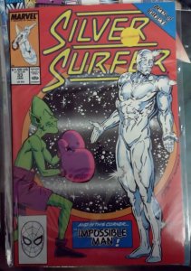 Silver Surfer # 33 1990 Marvel DISNEY IMPOSSIBLE MAN ACTS OF IDIOCY