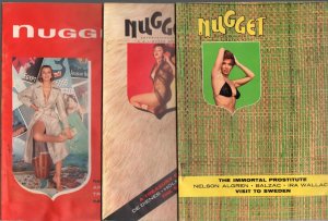 Nugget Magazine Lot 1950's-Playboy imitator-cheesecake-15 issues-Dali-Goldbeg