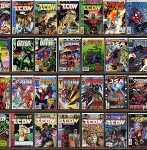 Huge Lot 130+ Comics with Green Lantern, Icon, Peter Parker: Spider-Man & More!
