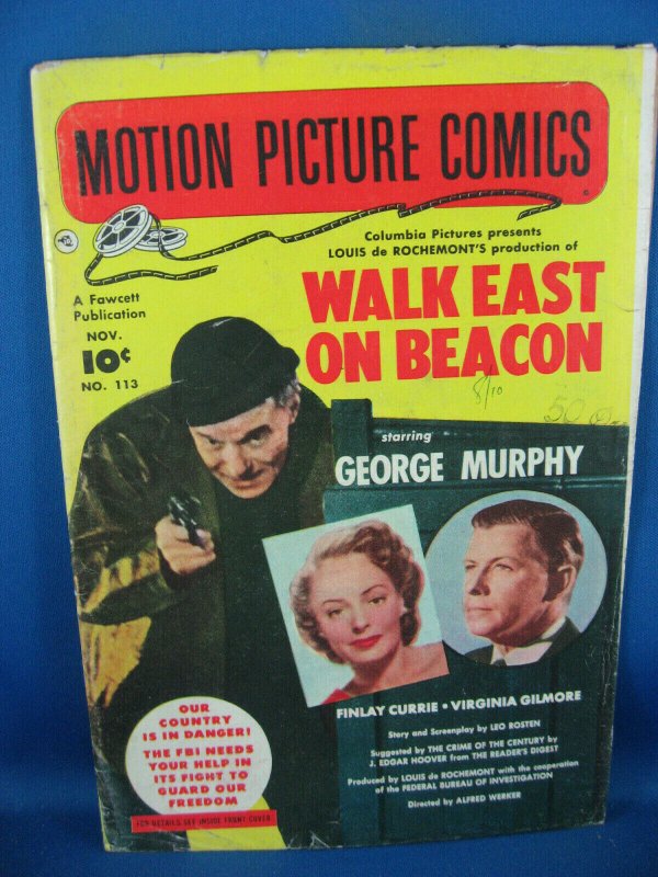 MOTION PICTURE COMICS 113 VG WALK EAST ON BEACON PHOTO CVR 1952