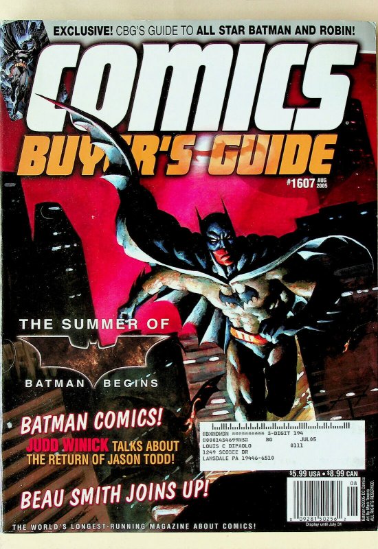 Comic Buyer's Guide #1607 Aug 2005 - Krause Publications