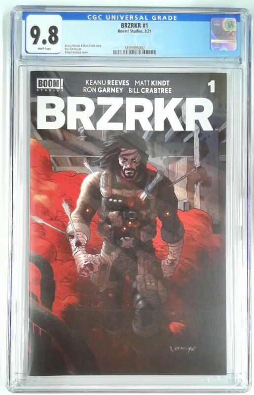 BRZRKR (BERZERKER) 1 A GRAMPA CGC 9.8 KEANU REEVES NETFLIX (SLAB GRADE) 