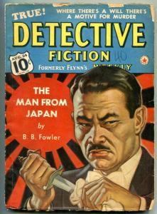 Detective Fiction Weekly Pulp August 24 1940- Man from Japan VG