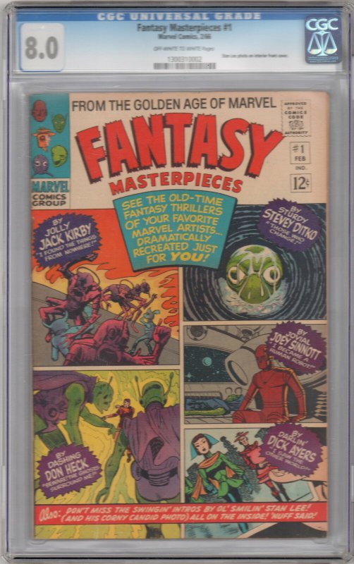 Fantasy Masterpieces #1 CGC 8.0 Very Fine 1966 Marvel Comics - Kirby Ditko Heck