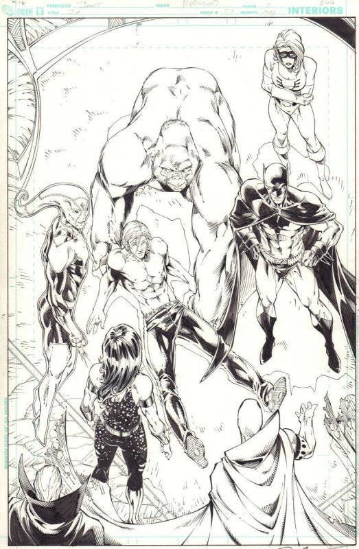 Justice League of America #57 p.2 - Batman & Donna Troy 2011 art by Brett Booth