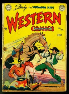 Western Comics #8 1949- Nighthawk- Wyoming Kid Origin- Cowboy Marshall- P/FR