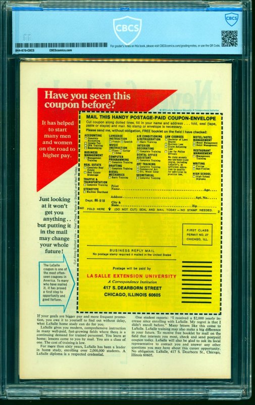 Hero For Hire #8 CBCS NM- 9.2 Off White to White Marvel Comics Luke Cage