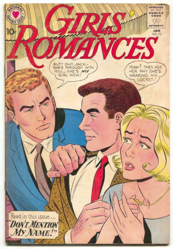 Girls' Romances #73 1961-DC-love triangle cover--romance art-VG