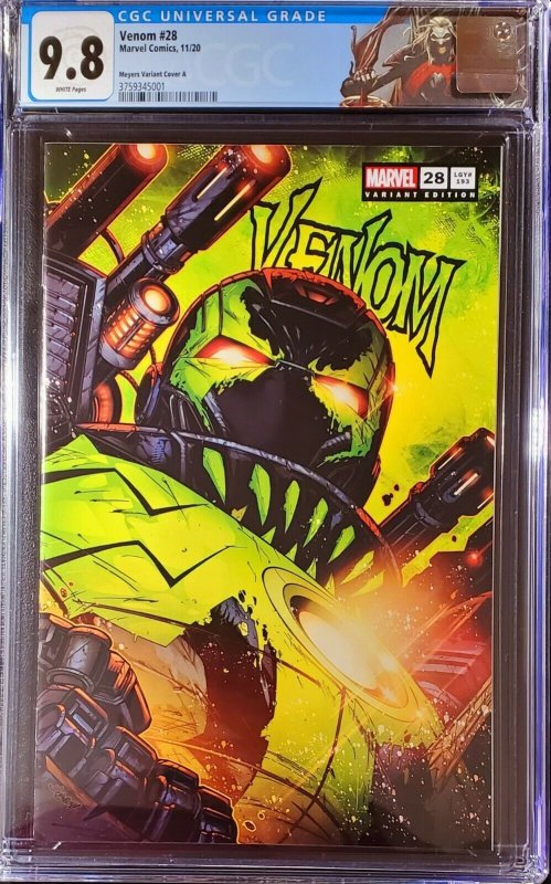 ?? Venom #28 CGC 9.8 Jonboy Meyers Variant Cvr A Trade Virus  ?️ Knull crain