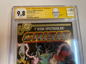 Crisis On The Infinite Earths 1985 # 1 (CGC 9.8 WP SS) CPV | Signed Wolfman |C2