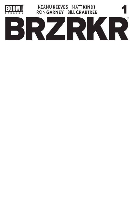 BRZRKR (BERZERKER) 1 C BLANK Sketch White (NEAR MINT)