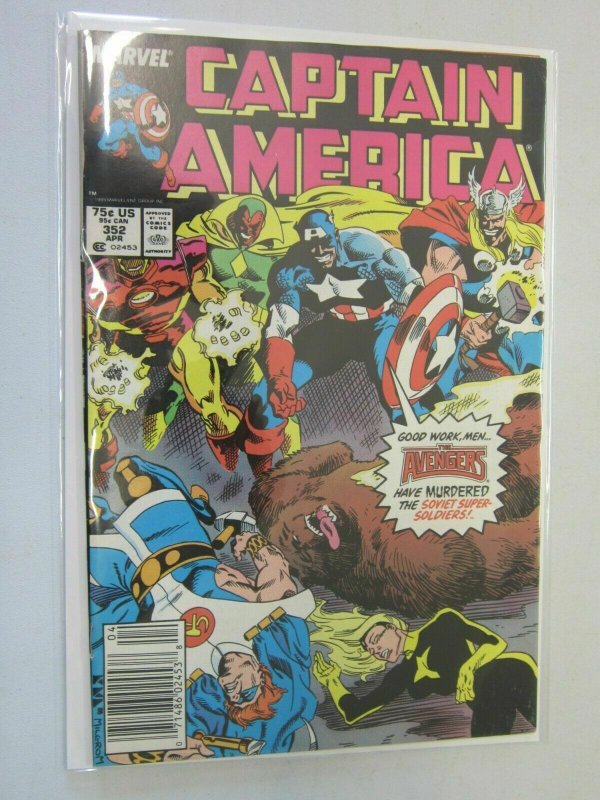 Captain America #352 Newsstand 6.0 FN (1989)