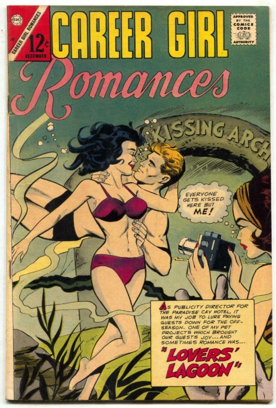 Career Girl Romances #37 1966- Lovers Lagoon- Great cover FN