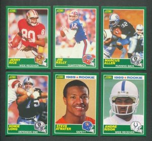 1989 Score Football Set (330) SGC MINT 9 Barry Sanders Rookie + Update Set (110)
