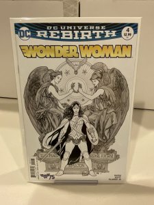 Wonder Woman #4  9.0 (our highest grade)  2016  Frank Cho B&W Variant!
