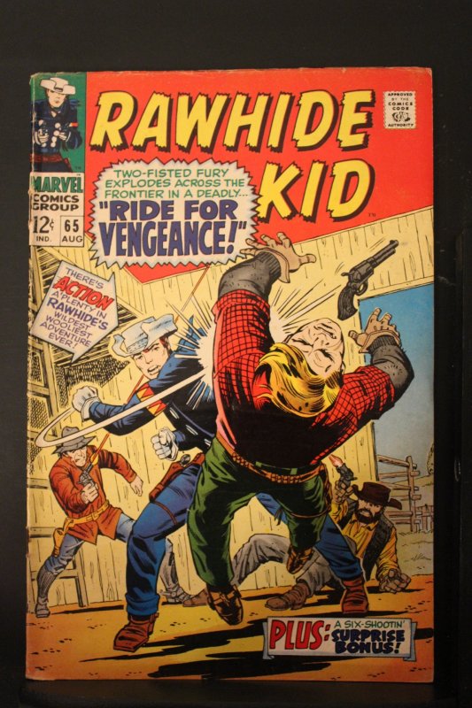 The Rawhide Kid #65 (1968) Mid-High-Grade FN/VF Ride For Vengance Wow!