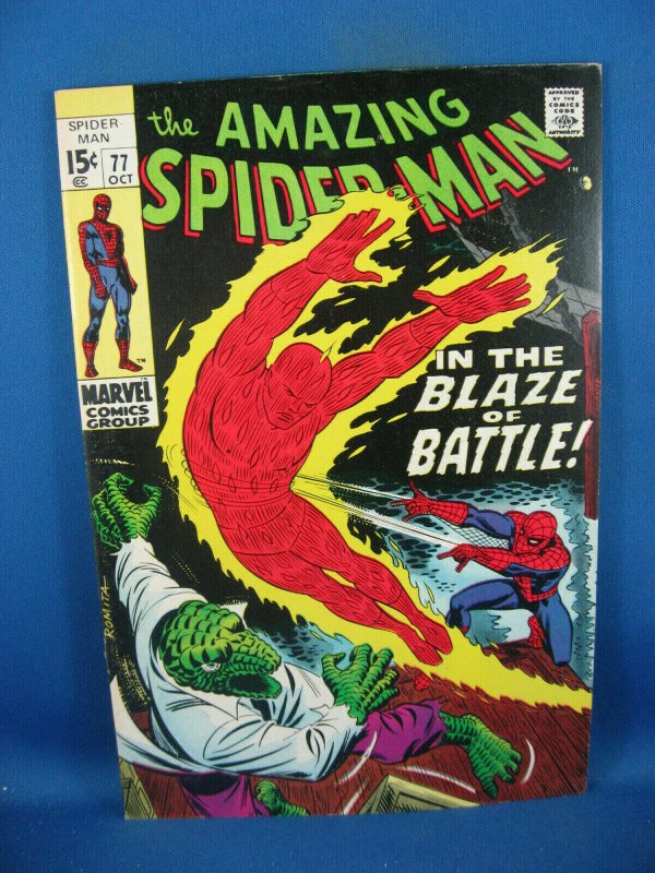 AMAZING SPIDERMAN 77  F VF 1969  LIZARD HUMAN TORCH