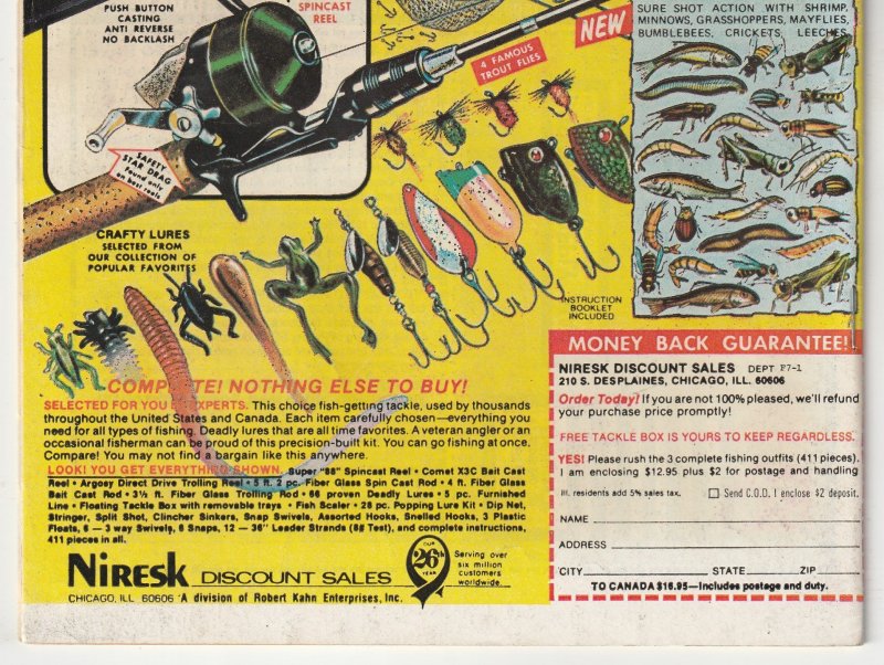 American Comics Niresk Fishing Tackle Set Advert 1970s