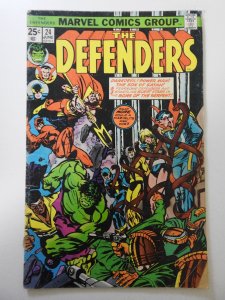 The Defenders #24 (1975) VG- Condition cover detached bottom staple