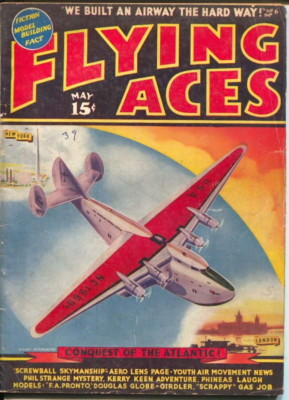 Flying Aces5/1939-August Schomburg-Capt Philip Strange-Al McWilliams-VG