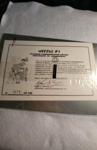 Weezul Platinum Commemorative edition #1 with certification  173 of 750