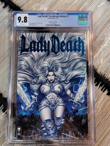 CGC 9.8 Lady Death Treacherous Infamy #1 Comic Book Premium Foil Variant 2021