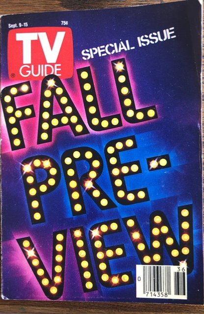 TV guide special issue September 9, 1989,Fall Preview