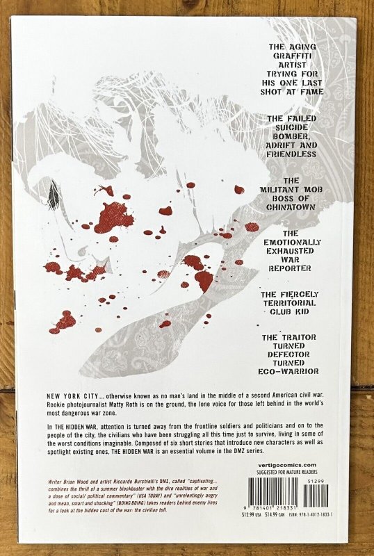 DMZ Volume 5 The Hidden War Vertigo Trade Paperback