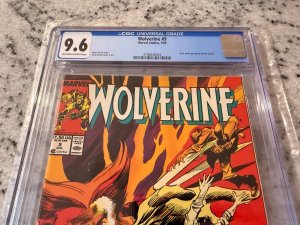 Wolverine # 9 CGC Graded 9.6 Marvel Comic Book 1989 X-Men JH26