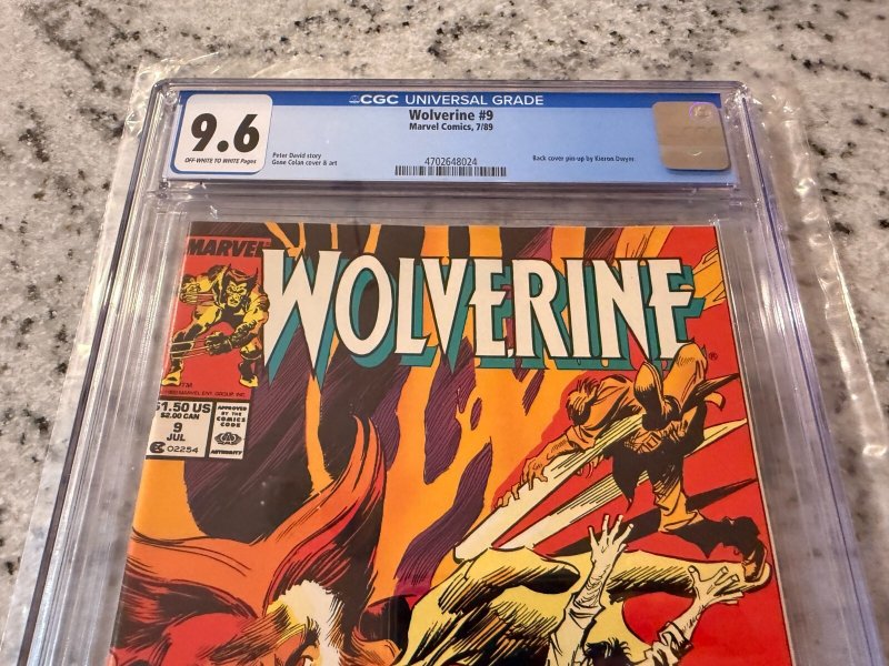 Wolverine # 9 CGC Graded 9.6 Marvel Comic Book 1989 X-Men JH26
