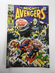 The Avengers #67 (1969) GD+ Condition centerfold detached