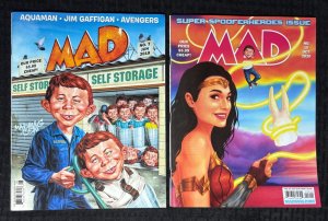 2019 MAD Magazine #7 & #15 FVF 7.0 Alfred E Newman / Wonder Woman LOT of 2