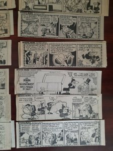 Lot of 50 Broom-Hilda Dailies by Russell Myers 1980 Size: 2.5 x 7 Vintage good 