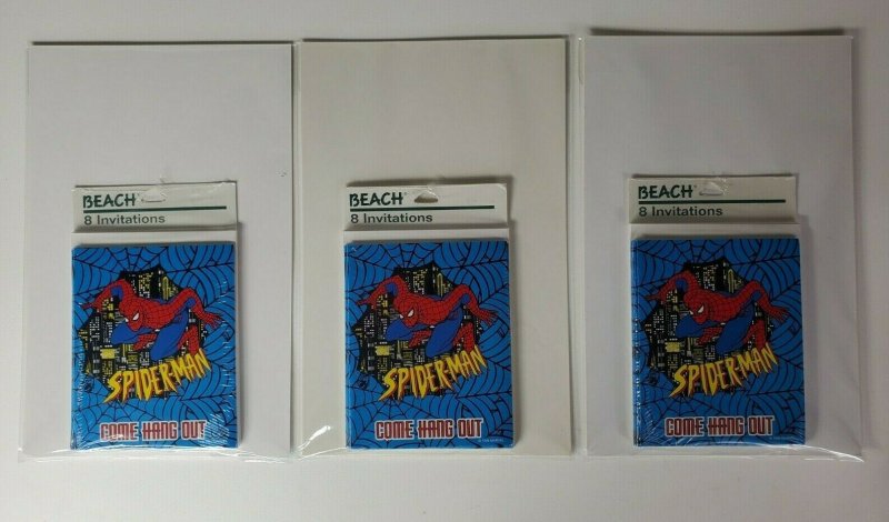 Spider-Man Birthday Party Invitations 24 ct. 1994 Marvel comics Collectable NM