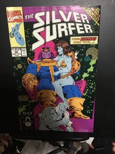 Silver Surfer #56 (1991) high-grade Thanos cover key! NM- Warlock! Wow!