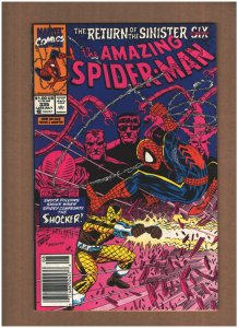 Amazing Spider-man #335 Newsstand Marvel Comics 1990 RETURN SINISTER SIX VF+ 8.5