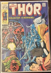 THOR #162 MARVEL SILVER AGE 1969 GALACTUS ORIGIN - CLASSIC JACK KIRBY ART