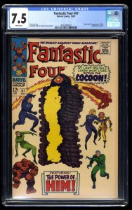 Fantastic Four #67 CGC VF- 7.5 White Pages 1st Appearance HIM / Adam Warlock!