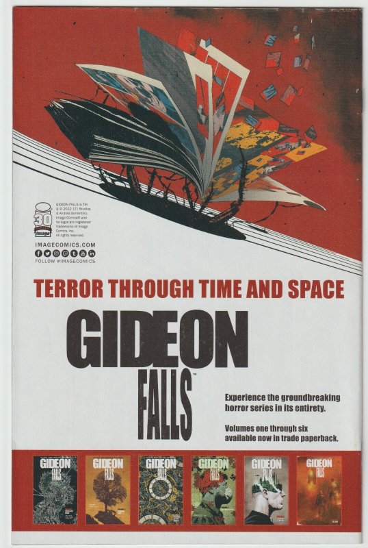 Image Firsts: Gideon Falls #1 (Oct 2022, Image), VFN-NM condition (9.0)