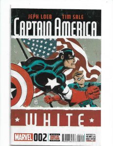 CAPTAIN AMERICA WHITE #2 - TIM SALE COVER & ARTWORK  - 2015  nw117