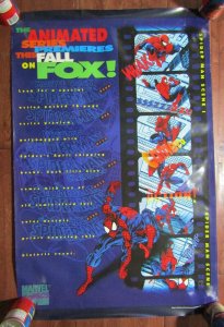 1994 SPIDER-MAN Animated Premiere of Fox 22x34 Promo Poster FN 6.0