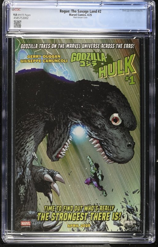 ROGUE THE SAVAGE LAND #2 MARVEL 2025 1:25 STEPHEN PLATT VARIANT CGC 9.8 NM