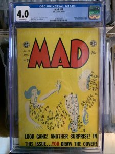 MAD Magazine 18 CGC 4.0 VG OWW EC Comics 1954 KURTZMAN COVER AND ART