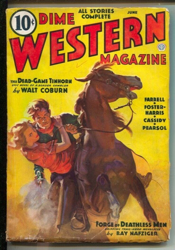 Dime Western-6/1936 Popular-Walt Coburn &others pulp fiction-Walter Baumhofer...