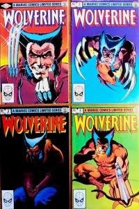 Wolverine #1 2 3 4 Keys! 1982 Frank Miller Comic Lot Mini-Series Logan X-Men MCU